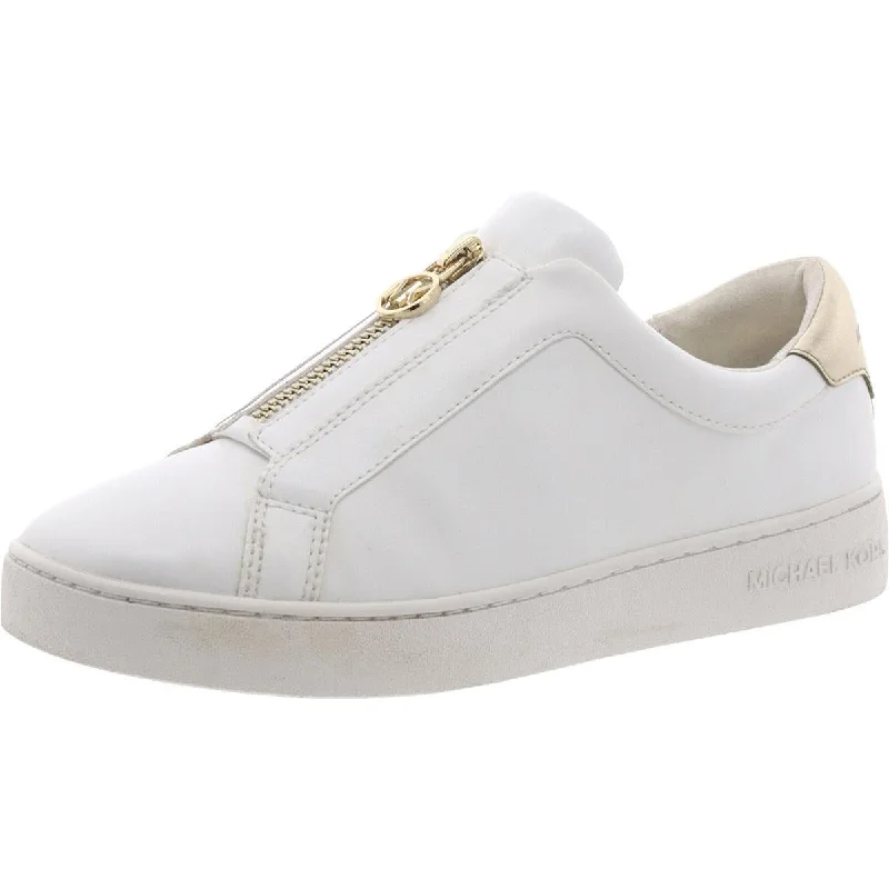 MICHAEL Michael Kors Womens Faux Leather Zipper Casual And Fashion Sneakers