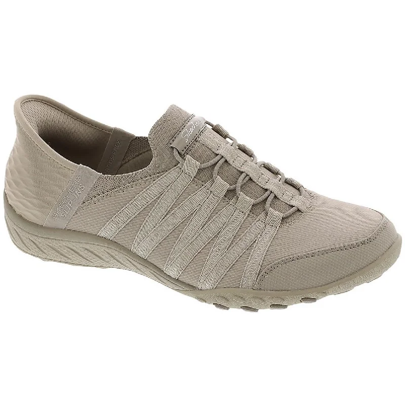 Skechers Womens Roll With Me Solid Slip-On Sneakers