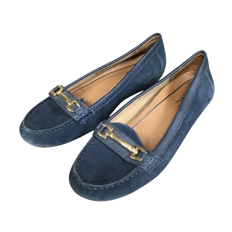 cute polka flats-Shoes Flats By Vionic In Navy, Size: 6