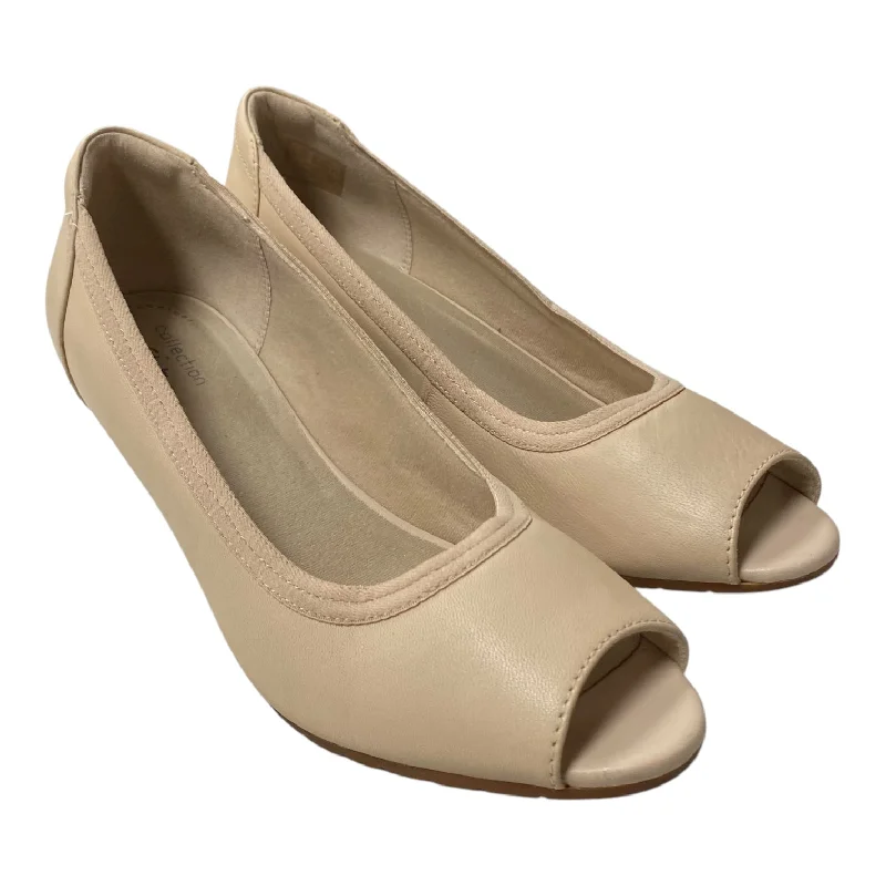 stylish high heels for the modern woman -Shoes Heels Wedge By Clarks In Beige, Size:7.5