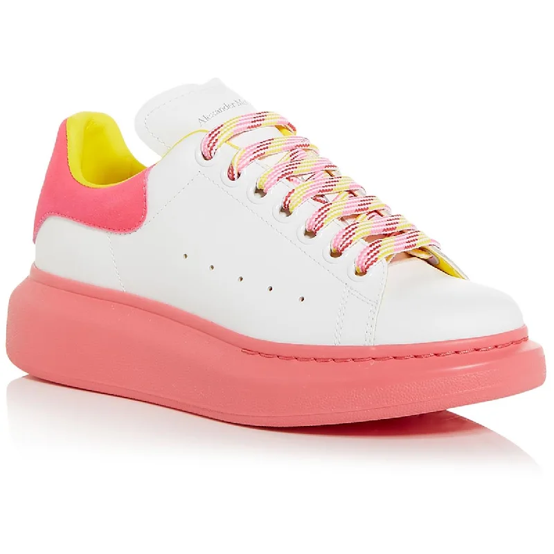 Alexander McQueen Womens Larry Leather Lifestyle Casual and Fashion Sneakers