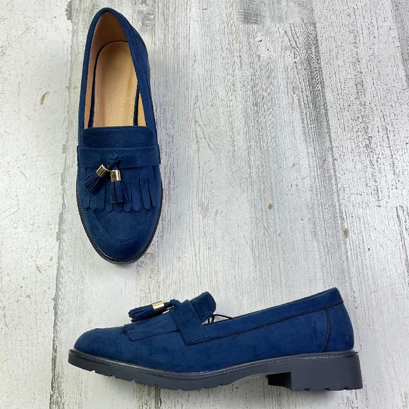 simple casual flats-Shoes Flats By Clothes Mentor In Blue, Size: 9