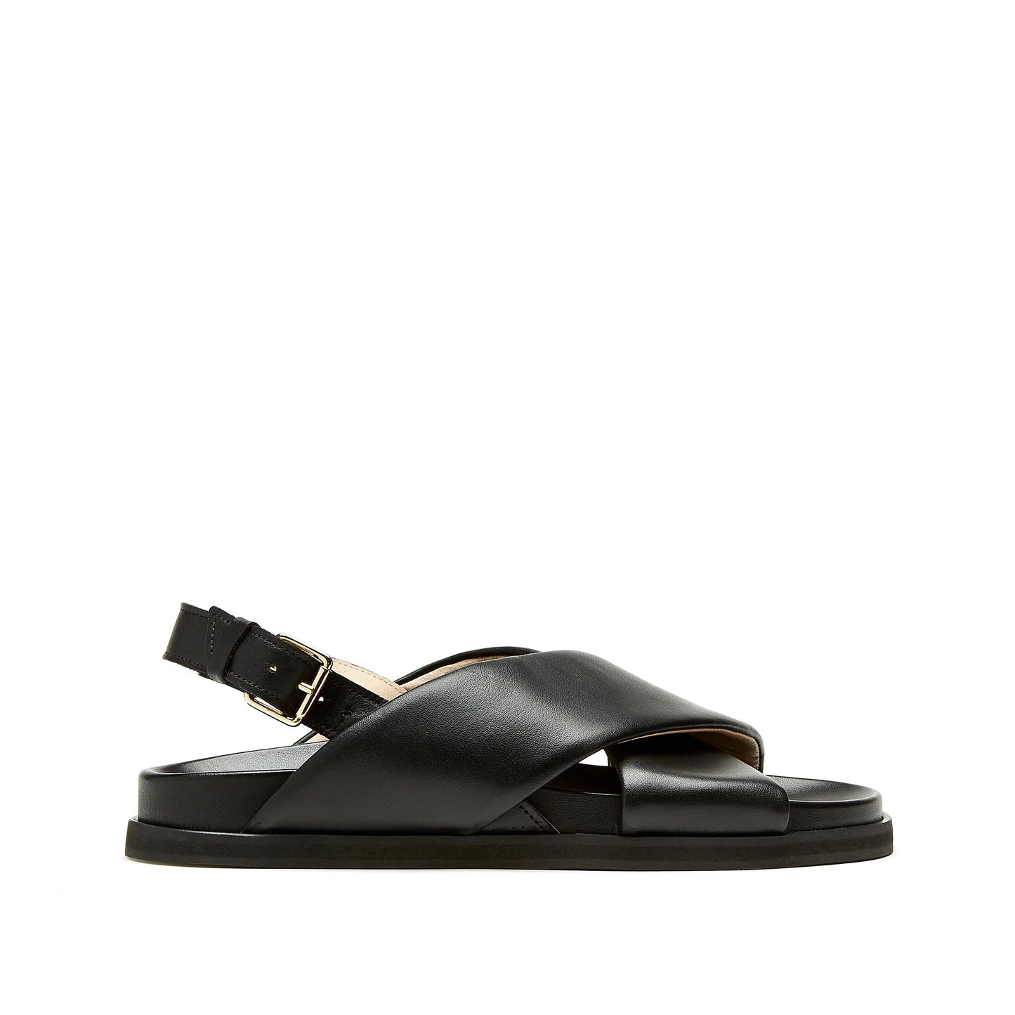 men’s sandals with sporty heels -Amber Black Sandals