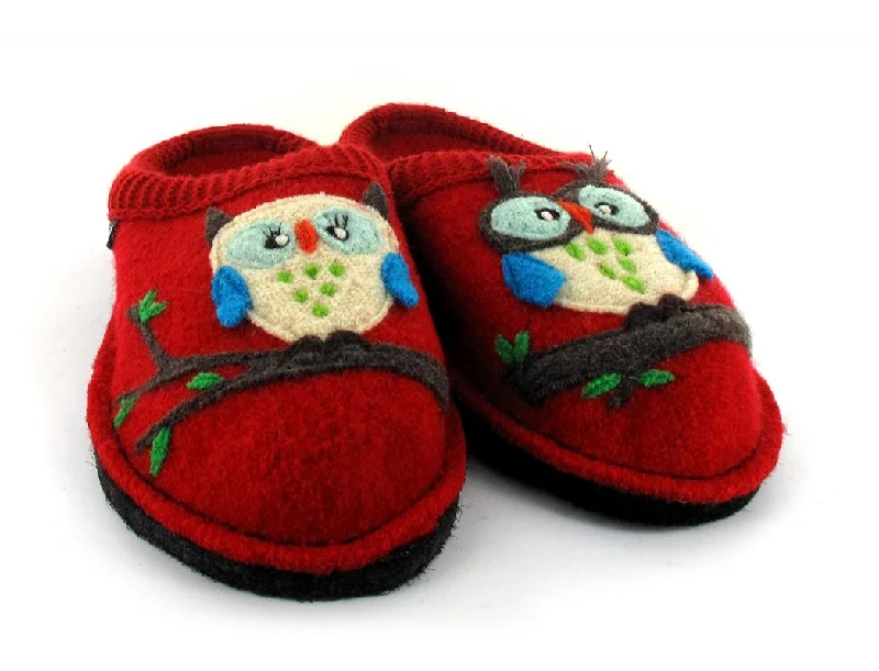 Slippers for active vibes-HAFLINGER® Olivia Owl Slippers