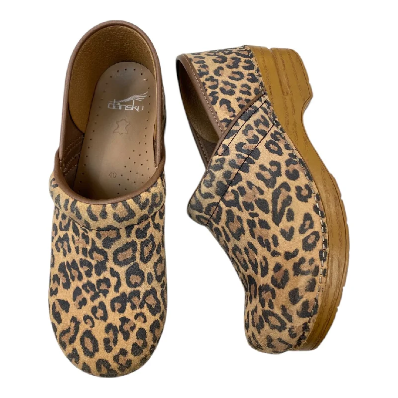 high heels with a glittery finish -Shoes Heels Block By Dansko In Animal Print, Size: 9.5