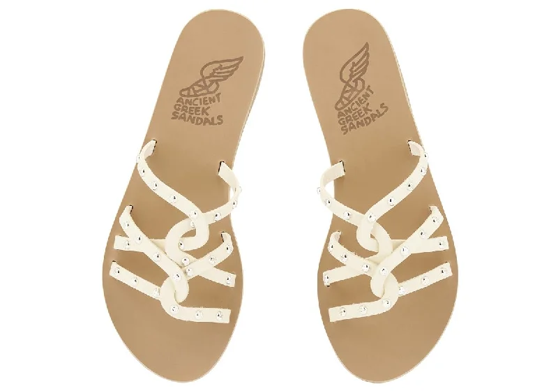 sandals for casual beach strolls -Ancient Greek Sandals Revekka Rivets- Off White