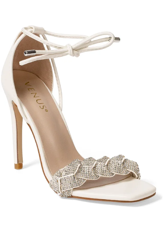 sandals with flexible straps -Wes Strap Heel Sandals - White