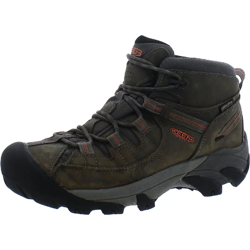 Boots for hiking on rocky terrain -Keen Womens Targhee II Mid WP Leather Outdoor Hiking Boots