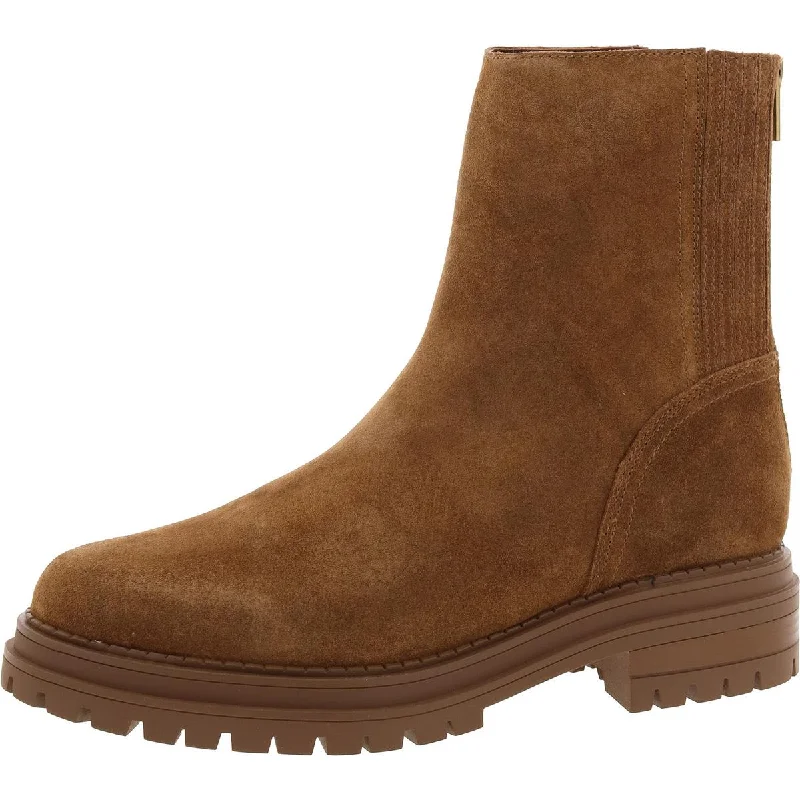 Best boots for protection in extreme cold -Calvin Klein Womens Greg Suede Solid Mid-Calf Boots