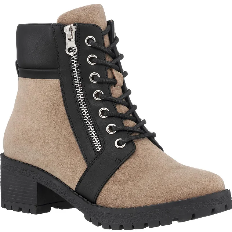 Stylish winter boots for cold weather outings -G.C. Shoes Womens Taylor Ankle Zipper Combat & Lace-up Boots