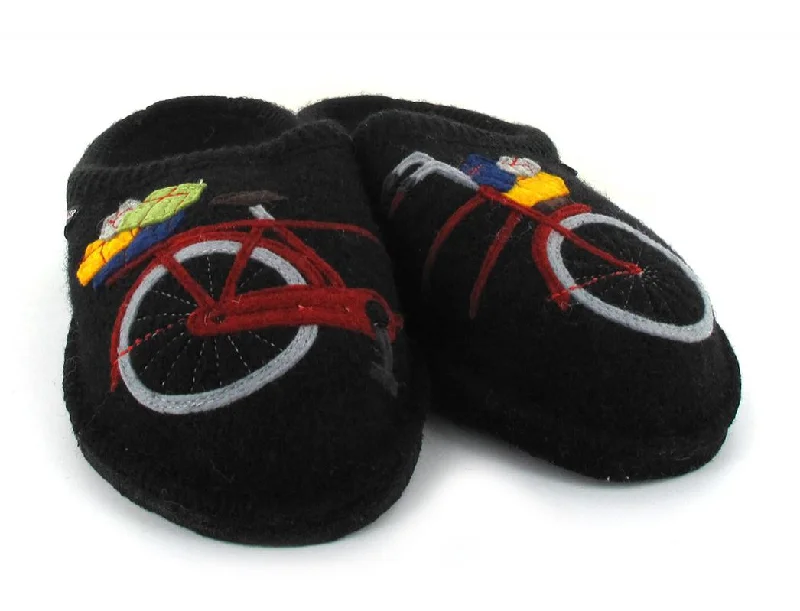 Slippers for quick errands-HAFLINGER Flair Bicycle Slippers