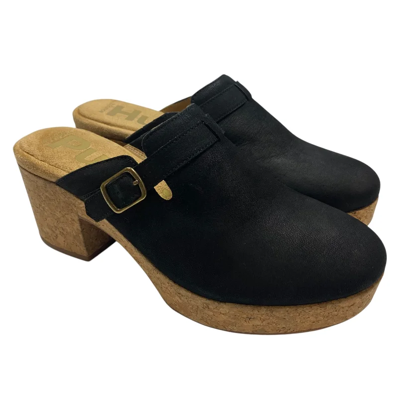 high heels with slip-resistant soles -Shoes Heels Block By Hush Puppies In Black, Size: 11