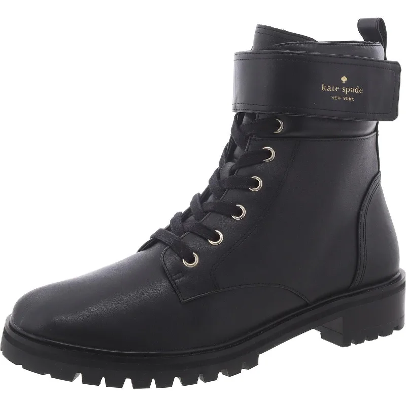 Platform boots for winter fashion -Kate Spade New York Womens Joplin Leather Comfort Combat & Lace-Up Boots