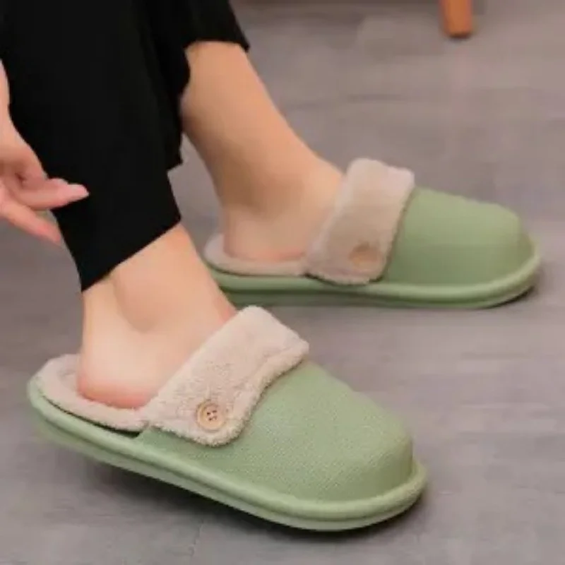 Slippers with extra warmth-Thick Soled Anti Slip Warm Slippers