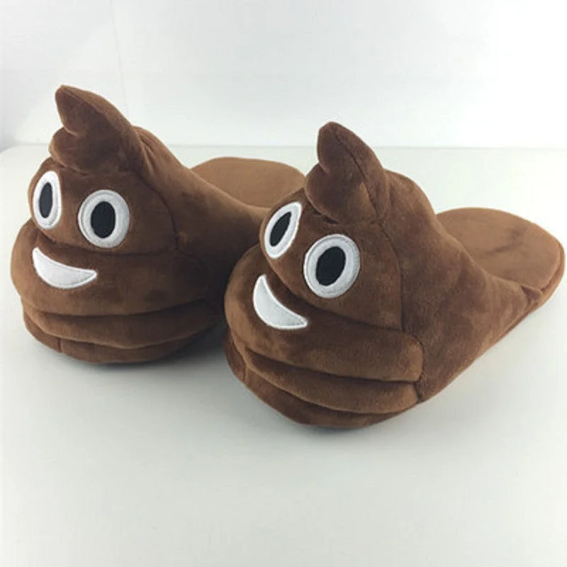 Slippers for hot rest-Funny Mens Plush Slippers Indoor Shoes House Cute Women Slippers Emoji Shoes Warm House Slipper