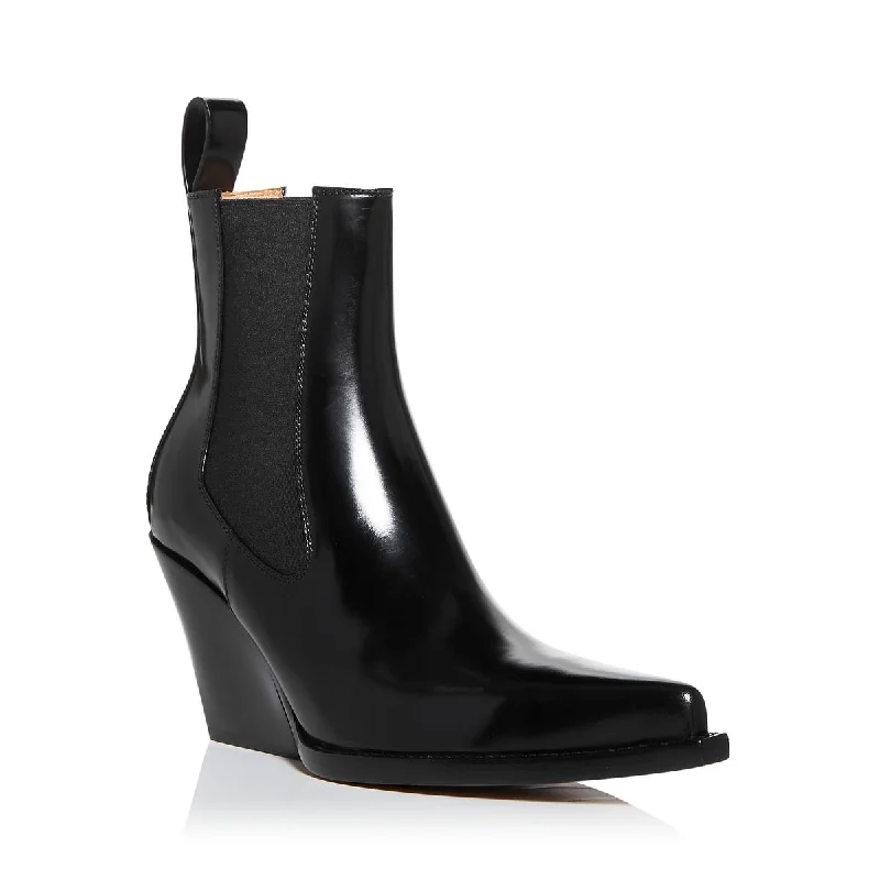 Boots for rain and snow protection -Bottega Veneta Womens Leather Pull On Chelsea Boots