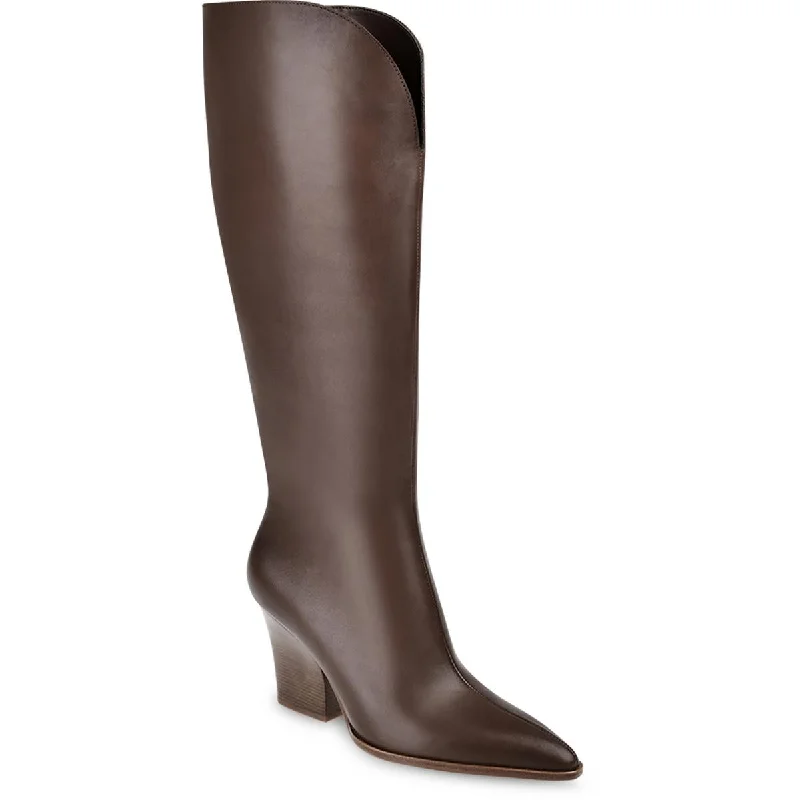 Leather boots with buckle detail -Dolce Vita Womens Rocky Leather Solid Knee-High Boots