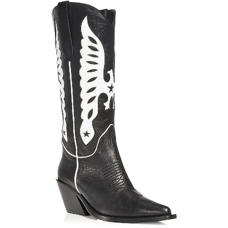 Comfortable boots for extreme cold environments -Anine Bing Womens Leather Pointed Toe Cowboy, Western Boots