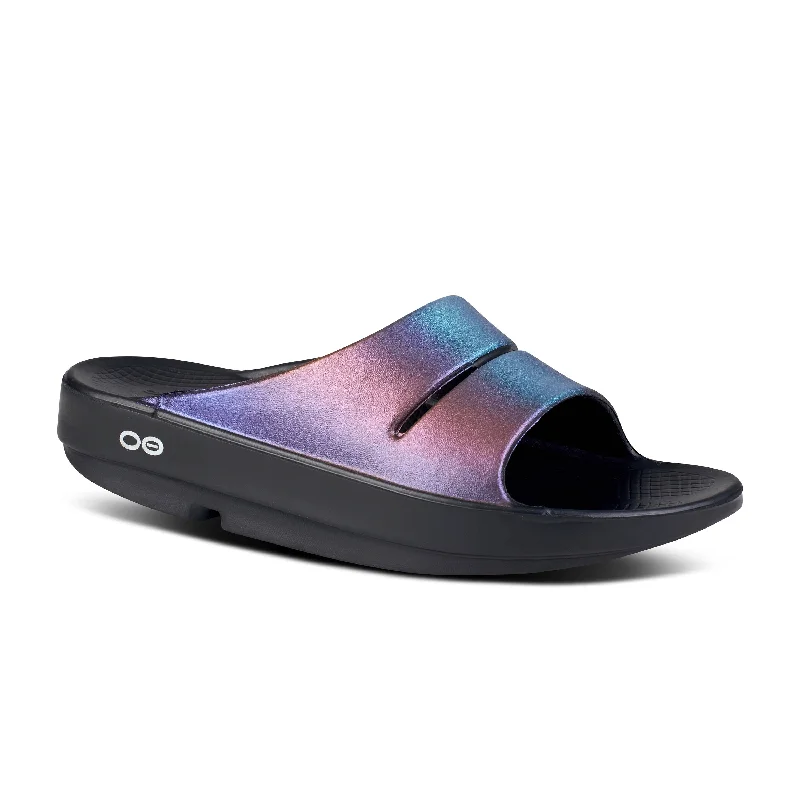 lightweight sandals for travel -Women's OOFOS OOahh Luxe Slide