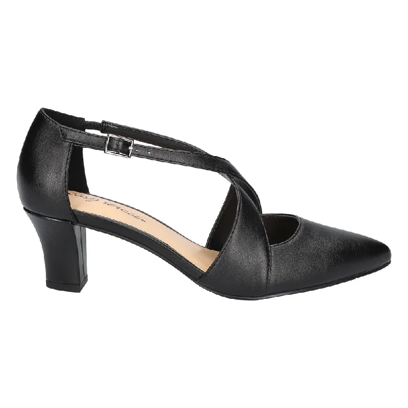 high heels with unconventional heel styles for uniqueness -Elegance Block Heel Pumps