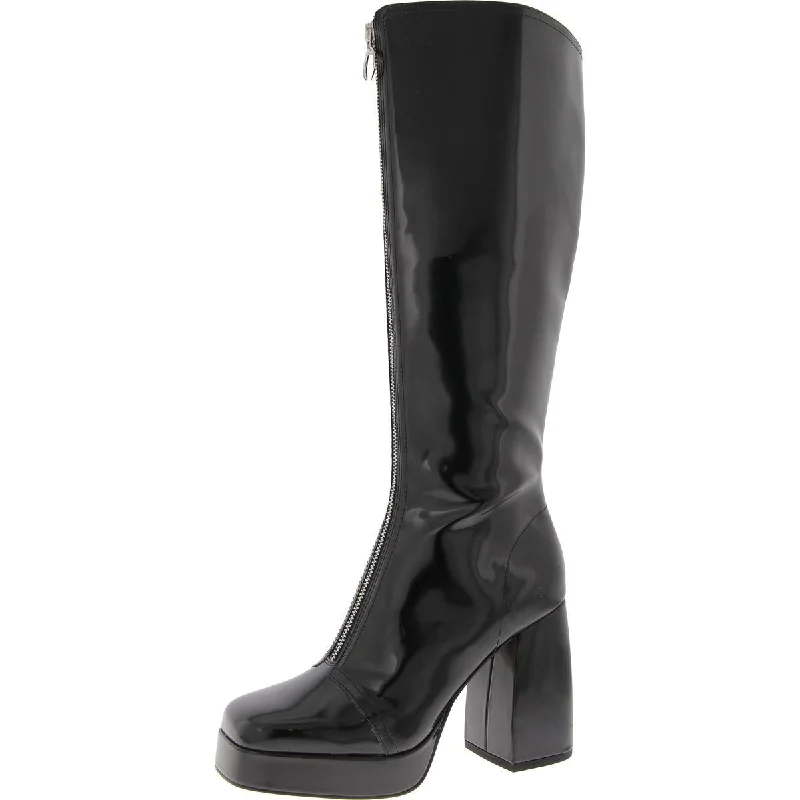 Waterproof ankle boots for men -Katy Perry Womens The Uplift Boot Zip Up Platforms Over-The-Knee Boots