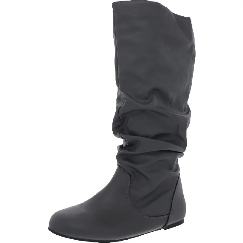 Insulated boots for extreme conditions -Journee Collection Womens XWC-Jayne Slouchy Flat Heel Knee-High Boots