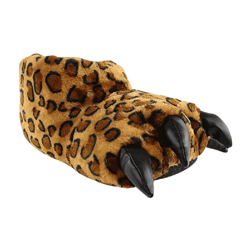 Slippers with bright colors-Leopard Claw Foot Slippers