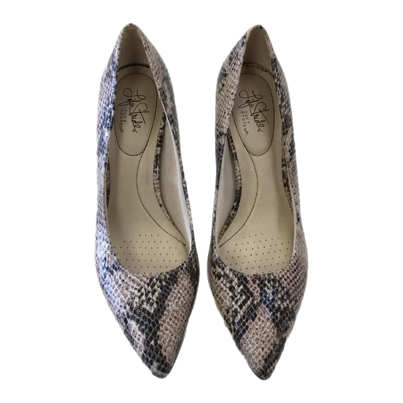 high heels with intricate beadwork for elegance -Shoes Heels Stiletto By Life Stride In Animal Print, Size: 10