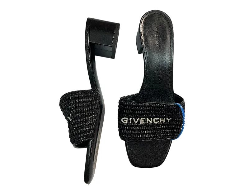 women’s sandals with strappy designs -Sandals Luxury Designer By Givenchy In Black, Size: 9