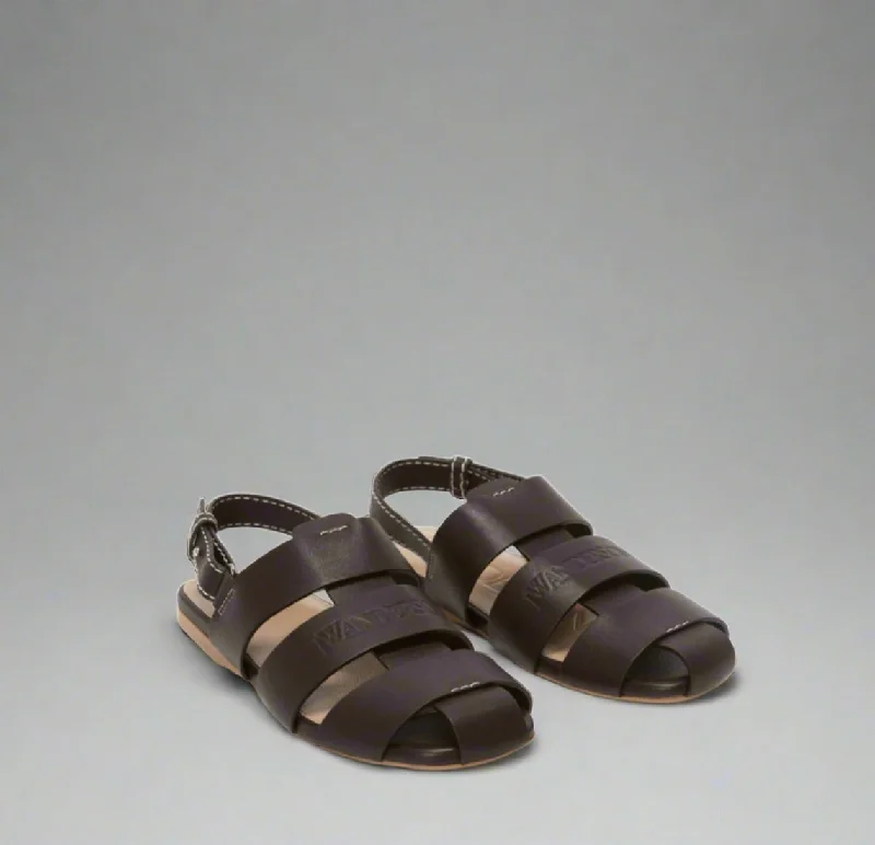 men’s sandals with rugged heels -JW Anderson LEATHER FISHERMAN SANDALS