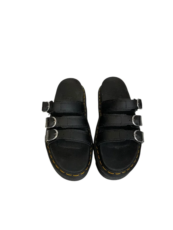 sandals with eco-friendly straps -Sandals Designer By Dr Martens In Black, Size: 7