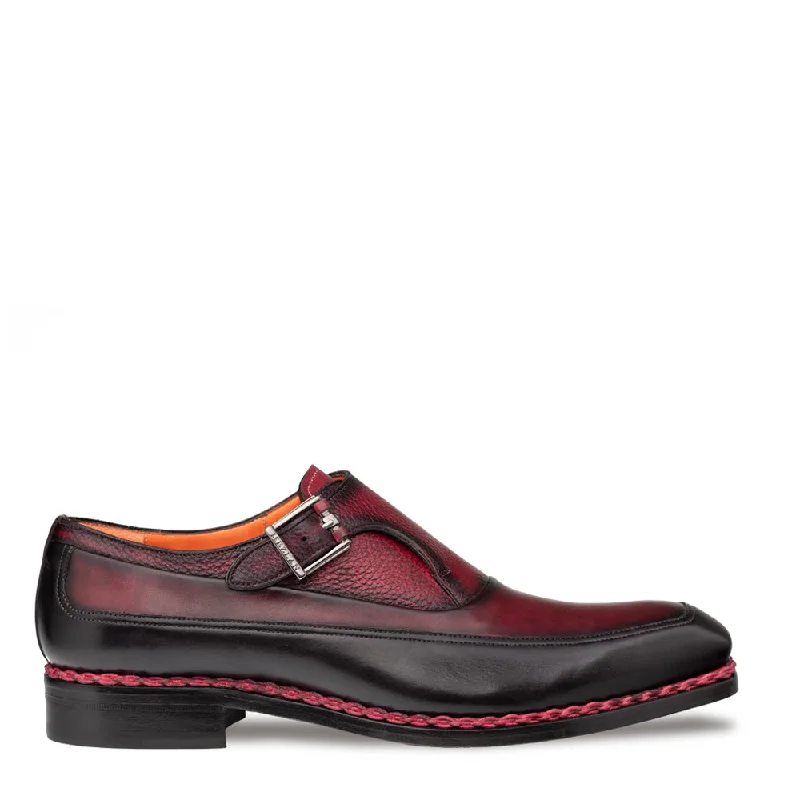 durable office loafers-Mezlan Artesano 21261 Men's Shoes Calf-Skin Leather Single Monk-Straps Loafers (MZ3766)