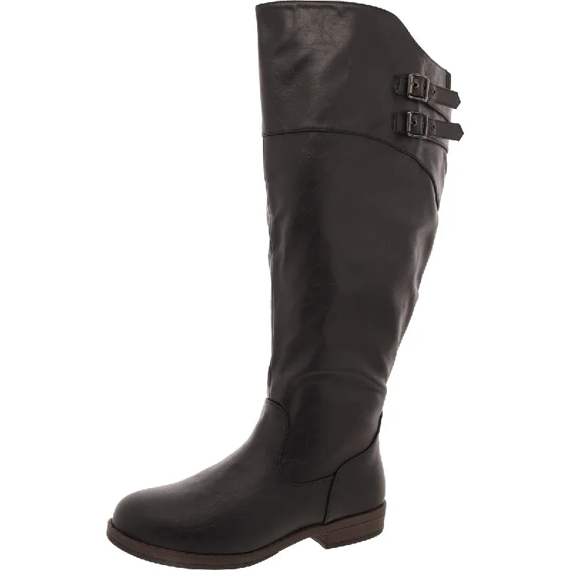 Fashionable boots for outdoor events in winter -Journee Collection Womens Tall Round Toe Knee-High Boots