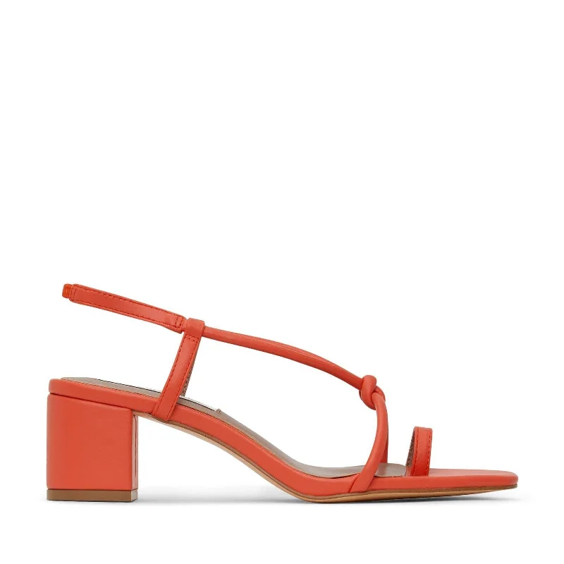 platform sandals for dressy occasions -'Amavi' women's vegan heels by Matt and Nat - orange