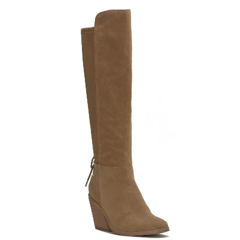 Stylish boots for outdoor fashion -Lucky Brand Womens Mekinna Suede Tall Knee-High Boots