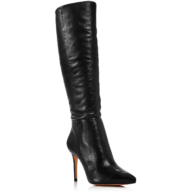 Comfortable boots for navigating icy sidewalks -Schutz Womens Mikki Up Leather Tall Knee-High Boots