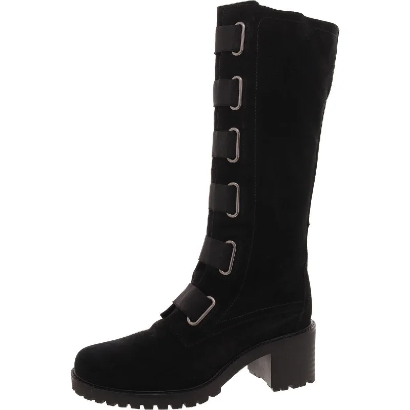 Durable boots for snowy roads -Bos. & Co. Womens Suede Waterproof Knee-High Boots