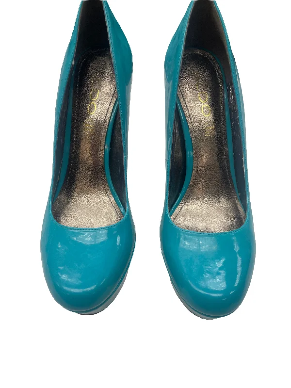 high heels with a sophisticated design -Shoes Heels Platform By Aldo In Blue, Size: 8.5