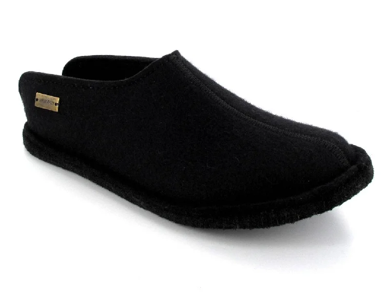 Slippers for morning rest-HAFLINGER® House Slippers | Flair Smily, Black