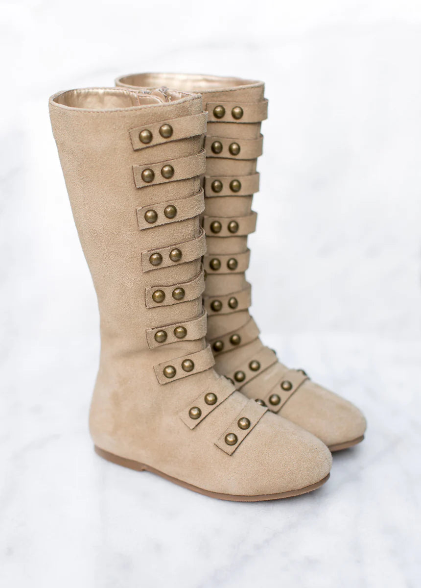 Comfortable boots for hiking -Tan Suede Freya Boots