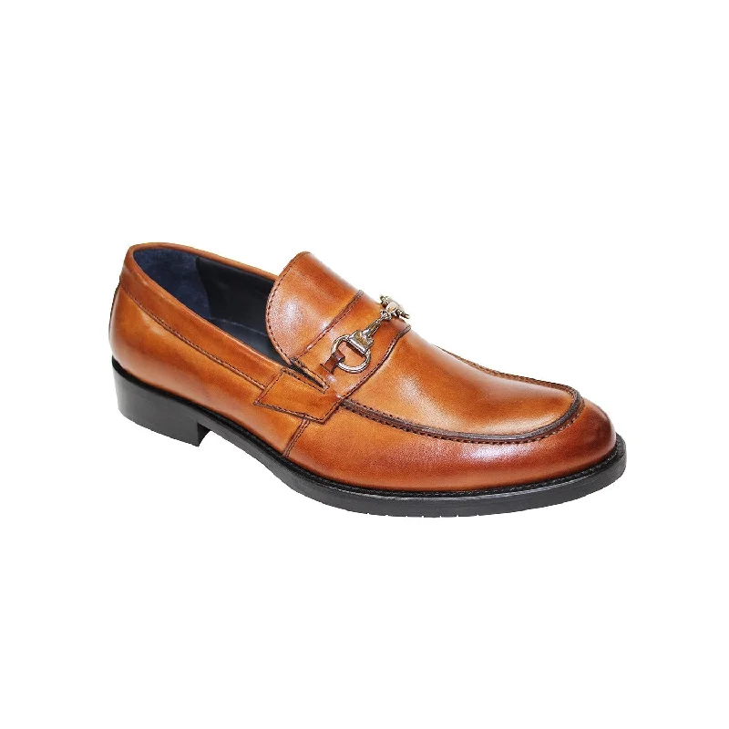 trendy red loafers-Firmani Ben Men's Shoes Cognac Calf-Skin Leather Loafers (FIR1001)