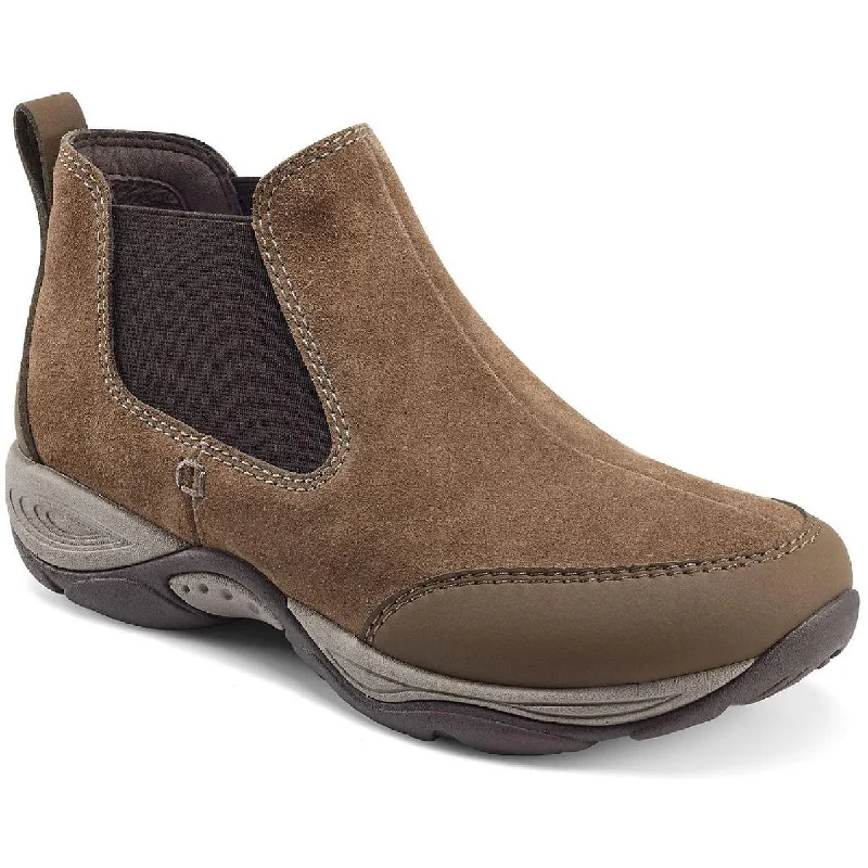 Comfortable hiking boots with arch support -Easy Spirit Womens Exceed Padded Insole Ankle Chelsea Boots