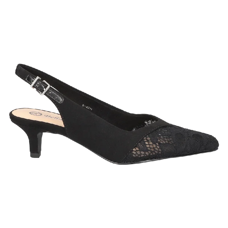 high heels for sophisticated evening looks -Marquette Kitten Heel Sling Back Pumps