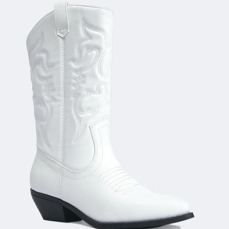 Boots for hiking with ankle support -Lasso | White