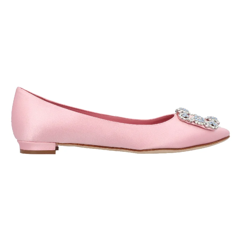 Manolo Blahnik Hangisi Ballerinas Pink