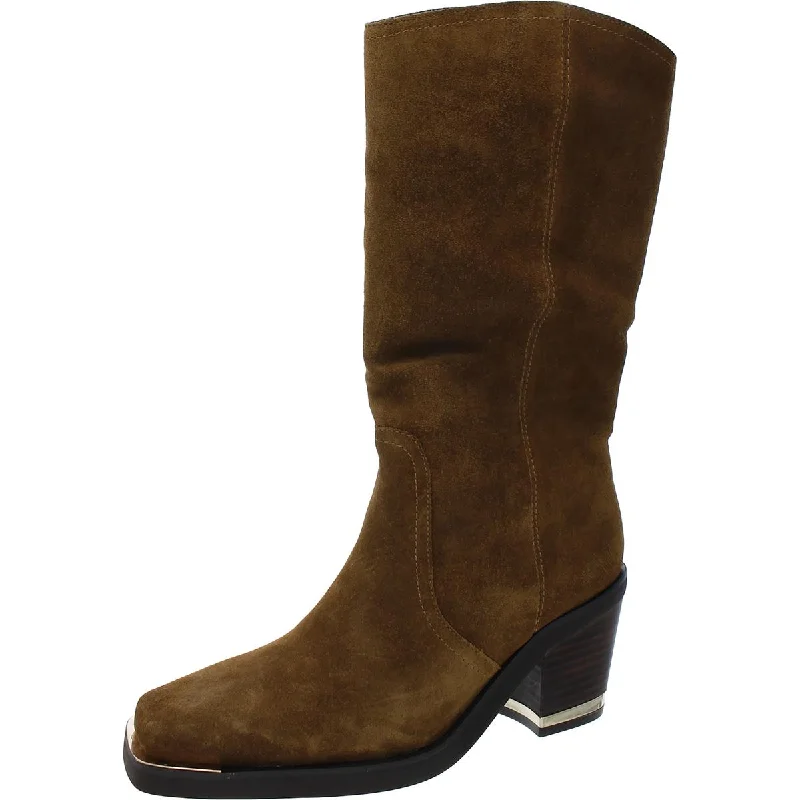 Fashionable boots for everyday style -Vince Camuto Womens Babellie Suede Metallic Mid-Calf Boots