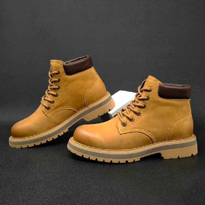 Waterproof boots for women -Men Stylish Leather Casual Work Boots