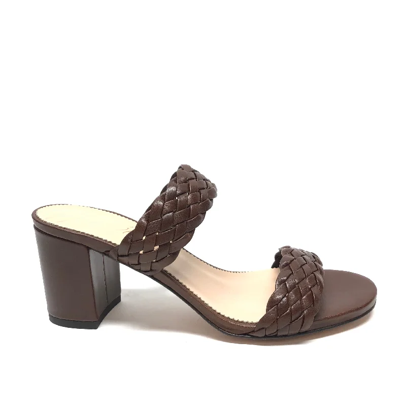 sandals for summer strolls -Brown Sandals Heels Block J. Crew, Size 7.5