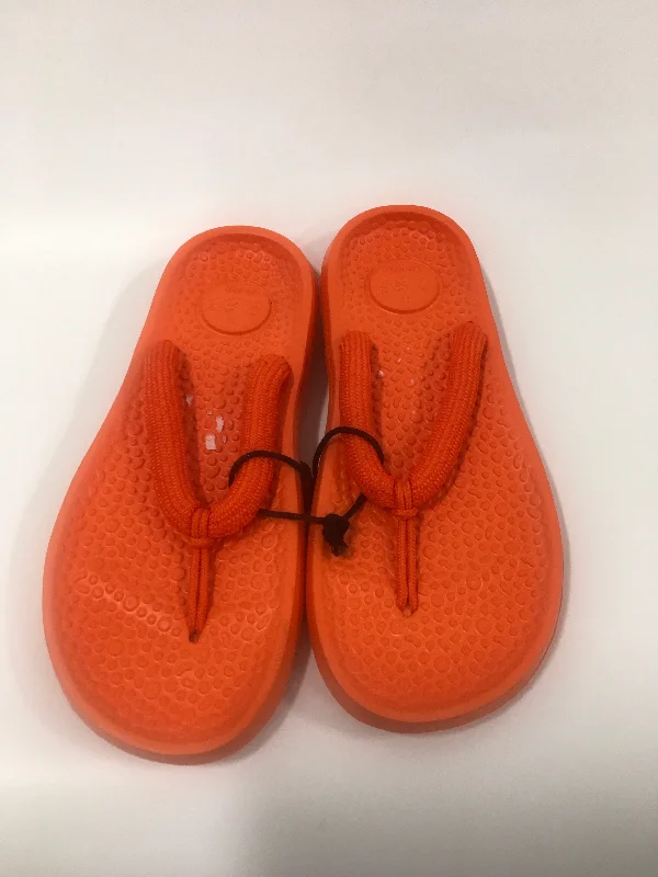 men’s sandals with cushioned heels -Orange Sandals Flip Flops Allbirds, Size 9