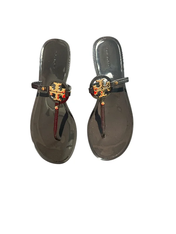 men’s sandals with rugged uppers -Sandals Flip Flops By Tory Burch In Black, Size: 9